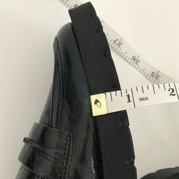 DOLCE VITA Evanka Black Lug Sole Loafer Crinkle Patent Women’s Size 6.5 - Picture 15 of 16